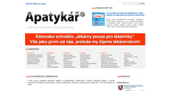Desktop Screenshot of e-lekarenstvi.apatykar.info